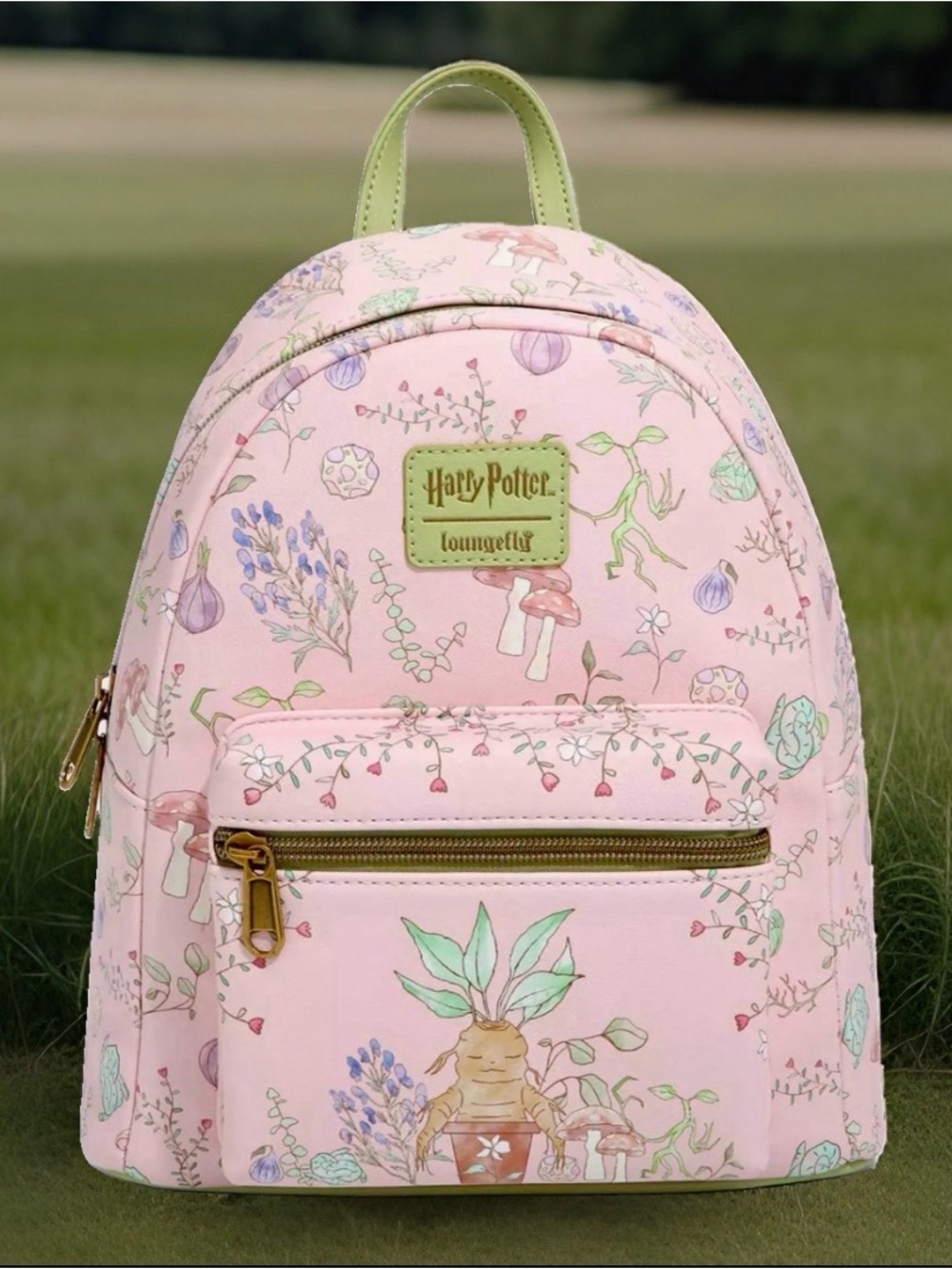 NEW w Tags Loungefly Harry Potter HERBOLOGY Pink Floral MANDRAKE ROOT Backpack